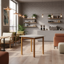 Ver imagem 1 de Mesa para Sala de Jantar Pequena Tampo em Mdf Robusto:off