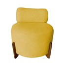 Ver imagem 2 de Kit 2 Poltronas Decorativa Mônaco Couro Amarelo