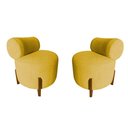 Ver imagem 1 de Kit 2 Poltronas Decorativa Mônaco Couro Amarelo
