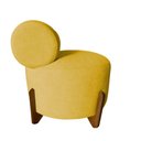 Ver imagem 3 de Kit 2 Poltronas Decorativa Mônaco Couro Amarelo