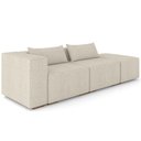 Ver imagem 1 de Sofá 3 Lugares com Puff para Sala Living 298cm Austin P08 Linho Itacaré Bege - Lyam Decor