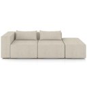 Ver imagem 3 de Sofá 3 Lugares com Puff para Sala Living 298cm Austin P08 Linho Itacaré Bege - Lyam Decor