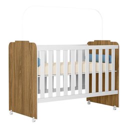 Dormitório Infantil Sophia Conjugado, Cômoda e Berço Nature/branco - Peternella Móveis - 6