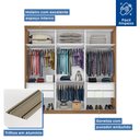 Ver imagem 5 de Guarda Roupa Casal 3 Portas de Correr 4 Gavetas e 3 Espelhos Barcelona -Mt- Rei de Casa Freijó