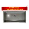 Cuba Cozinha Gourmet Aço Inox Quadrada 80 Cm - 4