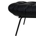 Ver imagem 3 de Puff Laura 65cm Couro Preto - Sallar Home