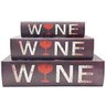 Kit 3 Livros Fake de Madeira- Decoração Vintage - Livro Falso Book Box - Wine Book - 2