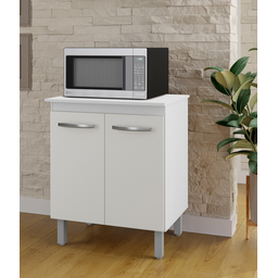 Balcão Multiuso 2 Portas Serena 70cm - Branco Móblis - 1
