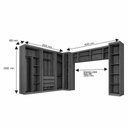 Ver imagem 2 de Guarda Roupa Modulado Dallas 8 Módulos 9 Portas de Bater 3 Gavetas