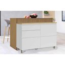 Ver imagem 3 de Balcão de Cozinha Modulado Rainha C/ 1 Porta e 4 Gavetas 120cm Freijó - Nesher