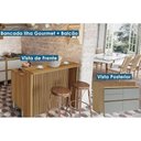 Ver imagem 7 de Balcão de Cozinha Modulado Rainha C/ 1 Porta e 4 Gavetas 120cm Freijó - Nesher