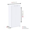 Ver imagem 3 de Armário Alto para Escritório 2 Portas com Chave 159,6cm P25 Branco