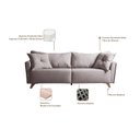 Ver imagem 6 de Sofá fixo Gales 2,10m Tecido Veludo Pés Natural