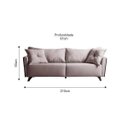 Ver imagem 3 de Sofá fixo Gales 2,10m Tecido Veludo Pés Natural