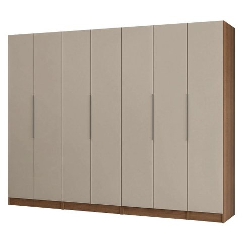 Guarda-Roupa Modulado 280 cm 7 Portas 4 Gavetas Rustic/Crema Neo Madesa 01