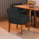 Ver imagem 2 de Kit 2 Cadeiras para Mesa de Jantar Angel Base Madeira Corano Preto - Nexta Casa
