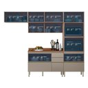 Ver imagem 5 de Cozinha Modulada Proença 4 Peças Balcão 120cm Nogueira Touch/nude Prime Tx com Tampo em Mdf -