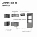 Ver imagem 5 de Armário de Cozinha Completa de Canto Suspenso 385cm Cinza Nice Madesa 01