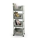 Ver imagem 2 de Carrinho Multiuso Organizador 4 Prateleiras em Plástico com Rodízio - Cinza