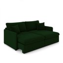 Ver imagem 6 de Sofá Reclinável e Retrátil Gandalf Bipartido 234cm Caixa Zero com Almofadas Veludo Verde G33 - Gran
