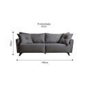 Ver imagem 3 de Sofá fixo Gales 1,90m Tecido Veludo Pés Natural