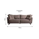 Ver imagem 3 de Sofá fixo Gales 1,90m Tecido Veludo Pés Natural
