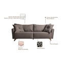 Ver imagem 6 de Sofá fixo Gales 1,90m Tecido Veludo Pés Natural