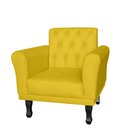Ver imagem 1 de Poltrona Decorativa Classic Capitonê Suede Diversas Cores - DS Estofados - Amarelo