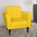 Ver imagem 4 de Poltrona Decorativa Classic Capitonê Suede Diversas Cores - DS Estofados - Amarelo