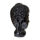 Ver imagem 6 de Escultura Cabeça de Buda Cerâmica Preto Brilhante 26,5cm Columbus Gold