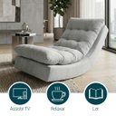 Ver imagem 6 de Kit 2 Poltronas com Leve Balanço Bouclé Premium de Luxo Balance para Sala Quarto Área de Leitura Con