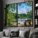 Ver imagem 1 de Quadro Lago da Serenidade Beleza Paisagem Natural