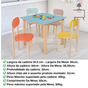 Ver imagem 3 de Conjunto Mesa Infantil com 4 Cadeiras Multicolorida:colors
