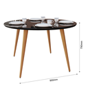 Ver imagem 4 de Mesa de Jantar Redonda Compacta 4 Lugares Pés Palito e Tampo de Vidro Mdf