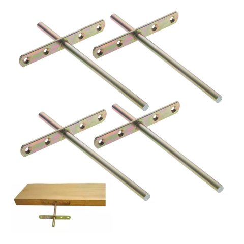 Kit 4un Suporte Interno Prateleira Fixação Invisível T 25cm