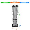 Ver imagem 2 de Liquidificador Baixa Rotação Profissional Copo Inox 10l 3500 Rpm 368w Lql.10 127v - Metvisa