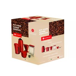Kit Cafe Pratico Garrafa Suporte Açucareiro Verm 1l Unitermi - 4