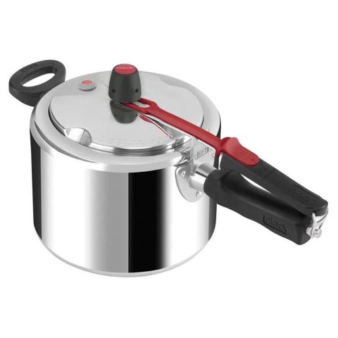 Panela de Pressão Clock 4,5 Litros Original Polida Fechamento Interno