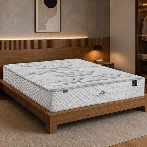 Colchão Queen Molas Ensacadas (158x198x35) Pulse King Koil CR455D Branco