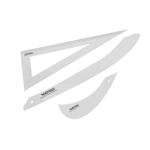 Kit Conjunto 3 Réguas para Corte Costura Modelagem