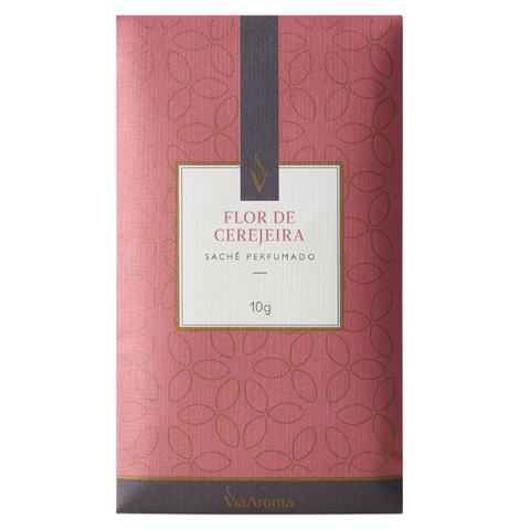 Kit 5 Sachês Perfumados Via Aroma 10g 14 Opções Sua Escolha Aroma:classica Flor de Cerejeira