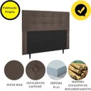 Ver imagem 4 de Cabeceira Estofada Cama Box Queen 160 Cm Helena Suede Marrom