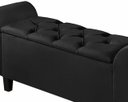 Ver imagem 6 de Recamier Baú 1,50m Lara para Cama Casal Premium Estilo Decorativo Closet Estofado Cor Preto
