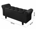 Ver imagem 7 de Recamier Baú 1,50m Lara para Cama Casal Premium Estilo Decorativo Closet Estofado Cor Preto