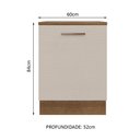 Ver imagem 3 de Balcão 60 Cm 1 Porta Rustic/crema Agata Madesa