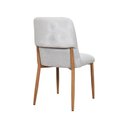 Ver imagem 4 de Kit 8 Cadeiras de Jantar Montana Estrutura Aço Carbono Laminado Natural com Estofado Linho Cru