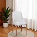 Ver imagem 3 de Kit 8 Cadeiras de Jantar Montana Estrutura Aço Carbono Laminado Natural com Estofado Linho Cru