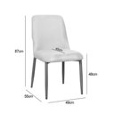 Ver imagem 6 de Kit 8 Cadeiras de Jantar Montana Estrutura Aço Carbono Laminado Natural com Estofado Linho Cru