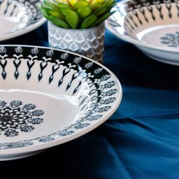 Aparelho de Jantar e Chá Estampa Donna Folk 20 Peças - Biona 061423 - 5
