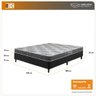 Cama Box Viúva Preta + Colchão Washington Espuma D23 128cm - 2